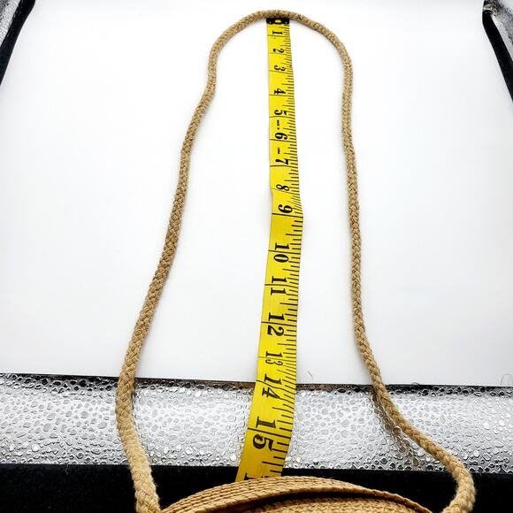 Floral Daisy Circular Rattan Woven Zip Closure Crossbody Shoulder Bag Unbranded - Picture 10 of 10